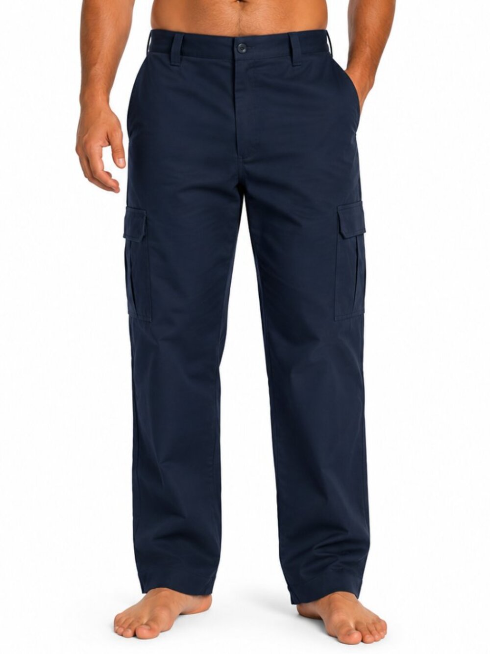 Dickies Men's Navy Blue FLEX Regular Fit Straight Leg Cargo Pants - Size 40 x 30